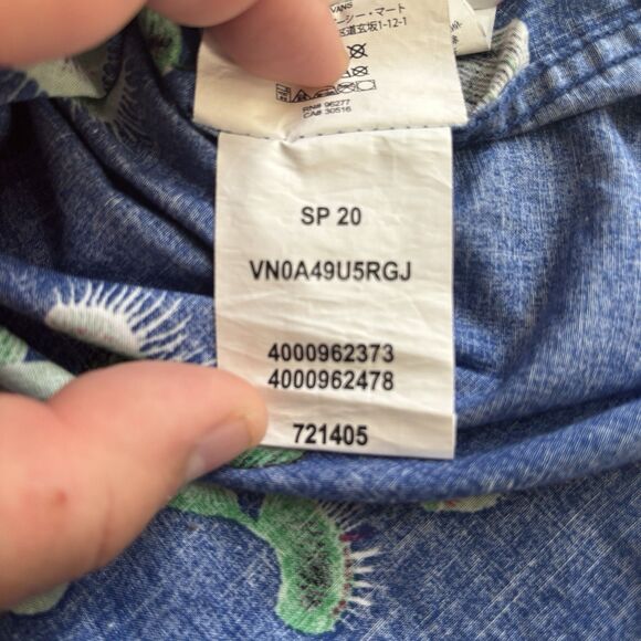 Vans Boys Shirt Youth 7/XL Black Colorful Tropical Hawaiian Beach Casual Cruise - Picture 11 of 13